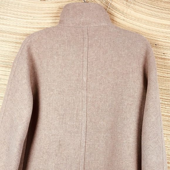 J.Crew Stadium Cocoon Nello Gori Iconic Wool Blend Peacoat Sand/Heather Oat Sz 6 - Picture 10 of 16